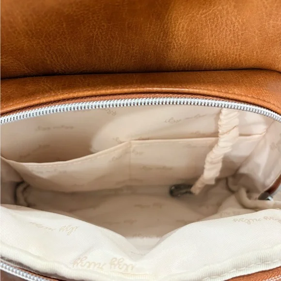 Itzy Ritzy Tan and Cream Interior Backpack - Picture 3 of 3